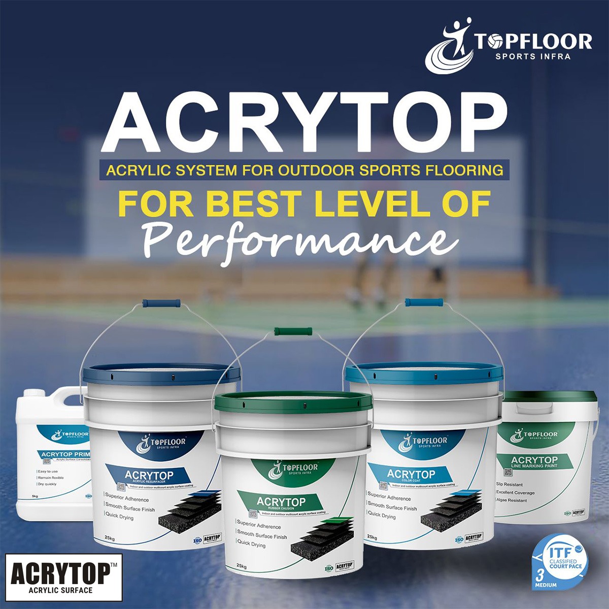 Acrytop For Outdoor Sports Flooring