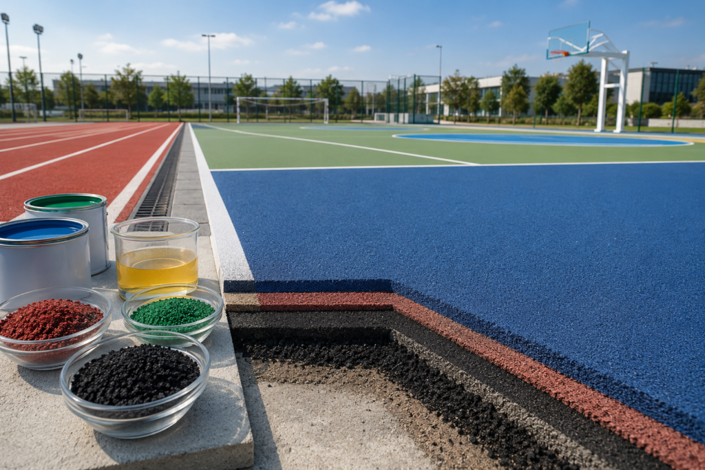 Quality sports flooring materials used for durable sports flooring systems
